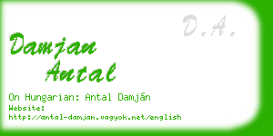 damjan antal business card